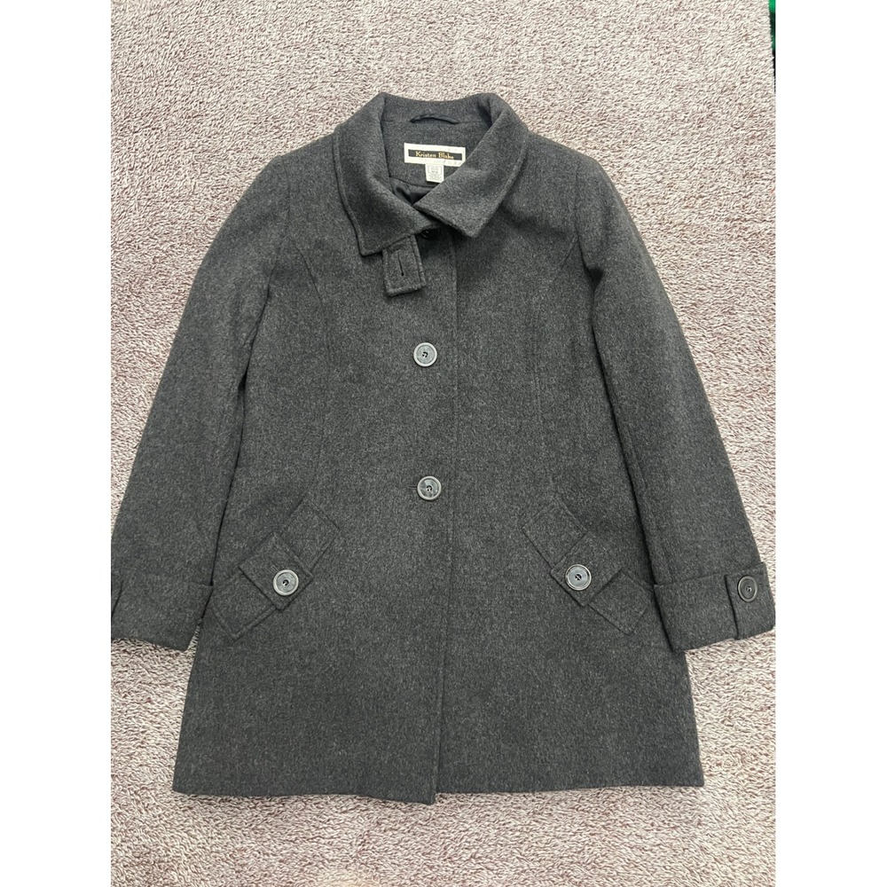 Kristen Blake M Charcoal Australian Wool Blend Car Coat Pietraluna Gray